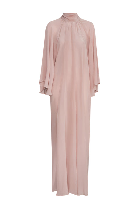 Boho Crepe Chine Maxi Dress / Dust Pink